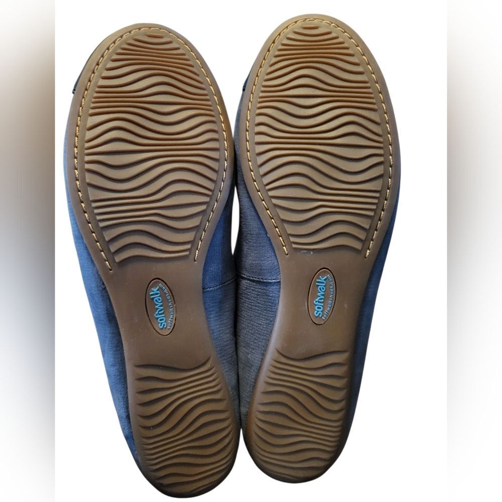 Softwalk Napa Womens Blue Extra Wide Mary Jane Flats Shoes, Size 7 - Picture 8 of 11